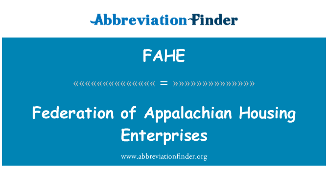 FAHE: Federasi Appalachian perumahan perusahaan
