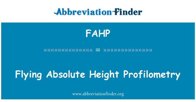FAHP: 飛行的絕對高度輪廓
