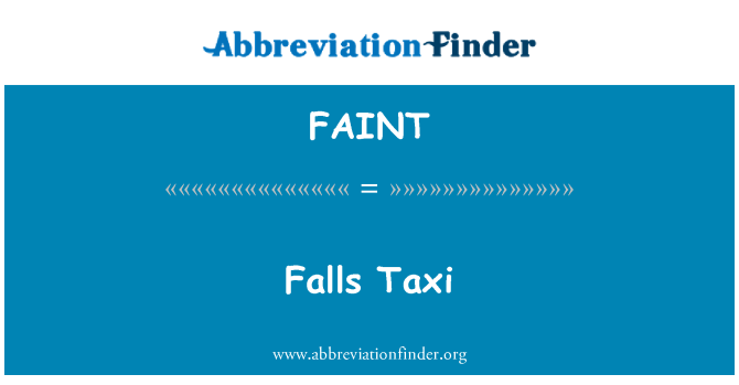 FAINT: Taxi waqgħat