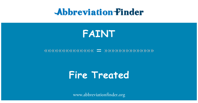 FAINT: Nar trattati