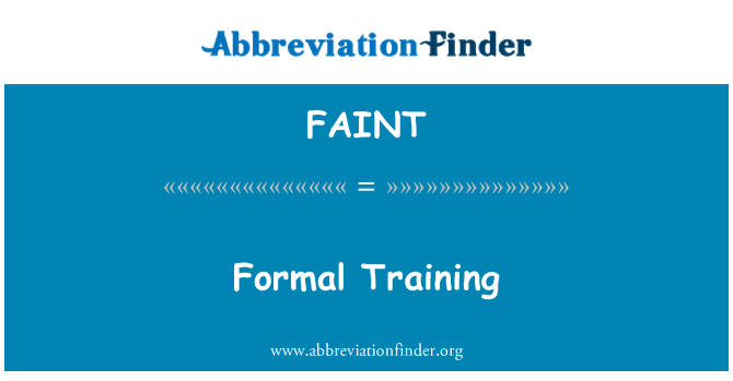 FAINT: Latihan formal