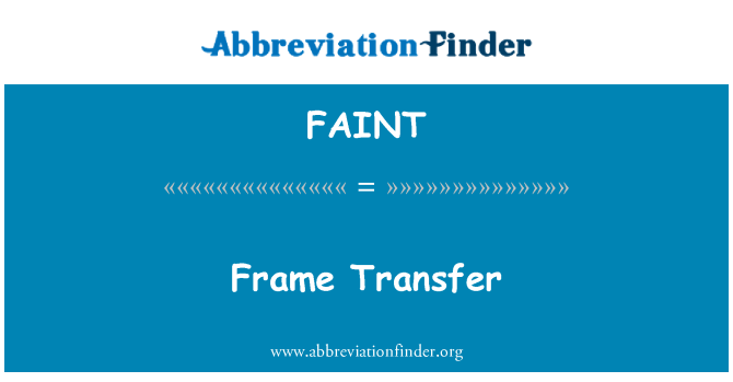FAINT: Pemindahan rangka