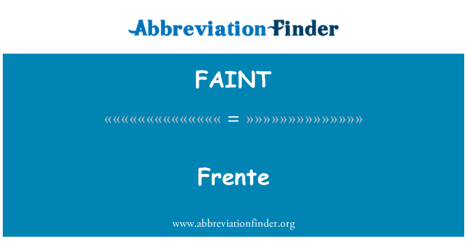 FAINT: Frente