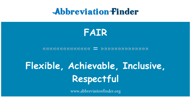 FAIR: Leksib, Possible, enklizif, Respectueux