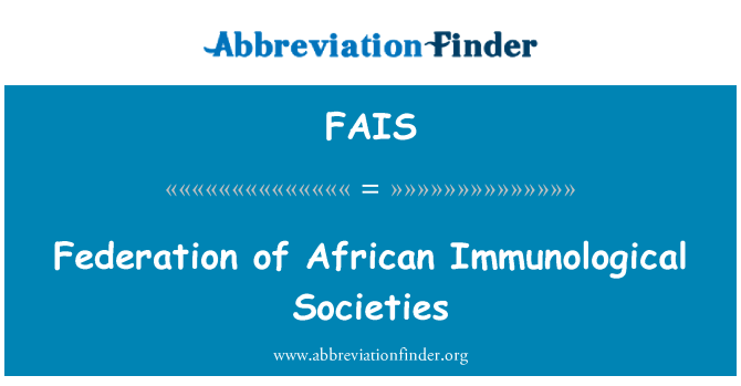FAIS: Federasyon de sosyete Médicaments Afriken