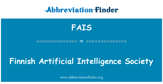 FAIS: Finnish Artificial Intelligence Society