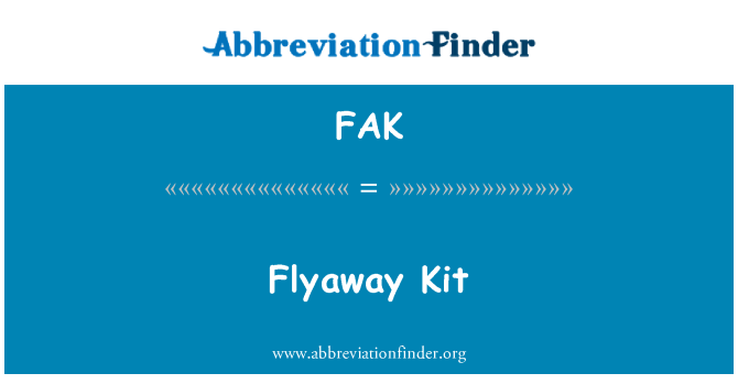 FAK: Kit flyaway
