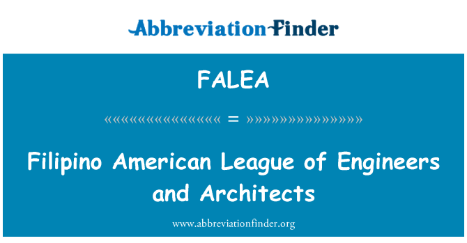 FALEA: Lega americana filippina di ingegneri ed architetti