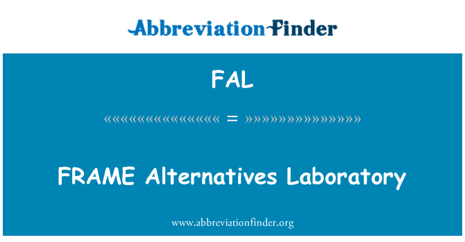 FAL: FRAME   Alternatives Laboratory