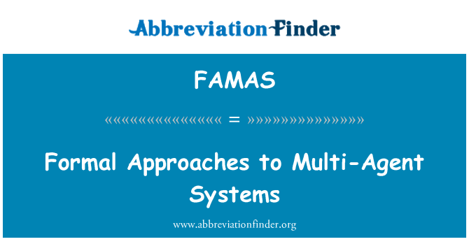 FAMAS: Formalni pristupi multiagentnih sustava