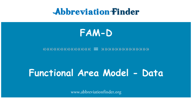 FAM-D: Modèle de domaine fonctionnel - données