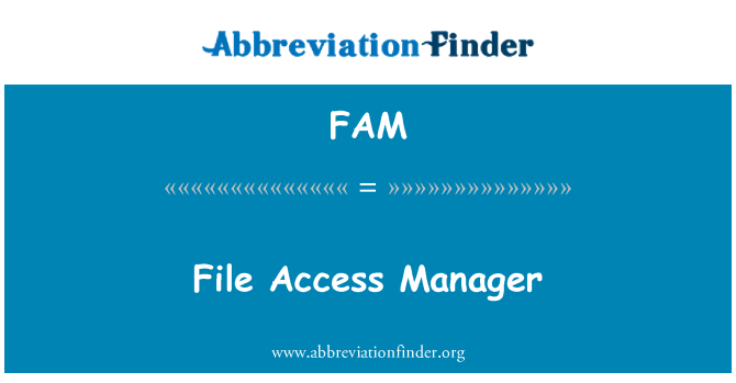 FAM: קובץ Access מנהל