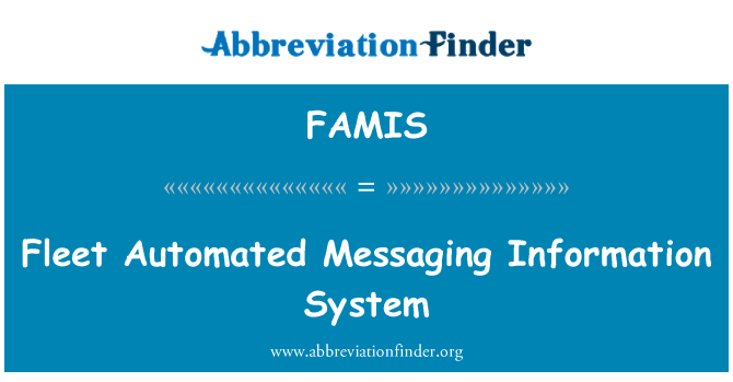 FAMIS: Frota automatizado sistema de informações de mensagens