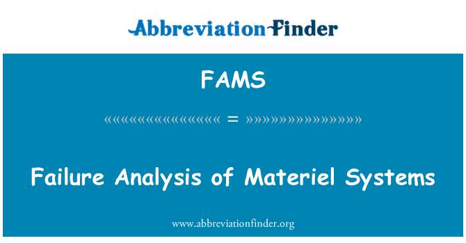 FAMS: Analýza selhání systémů materiálu