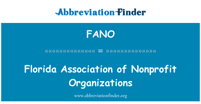 FANO: رابطة فلوريدا للمنظمات غير الربحية