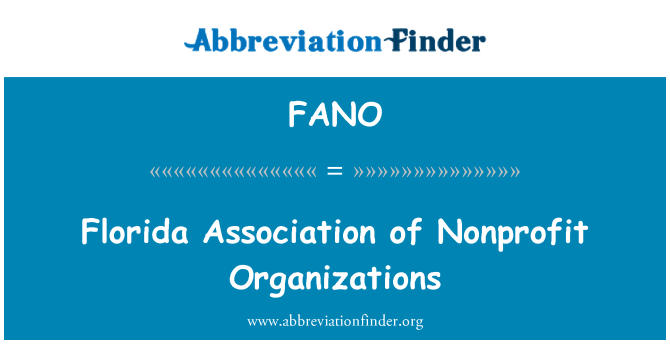 FANO: Florida assoċjazzjoni ta ' organizzazzjonijiet Nonprofit