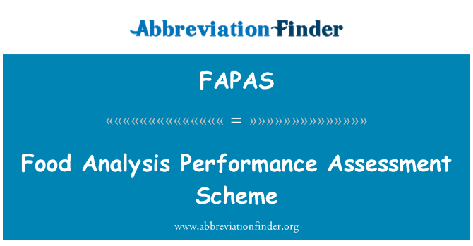FAPAS: مخطط تقييم الأداء تحليل الأغذية