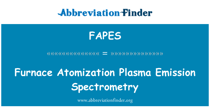 FAPES: Piec Atomizacja osocza spektrometria emisyjna atomowa