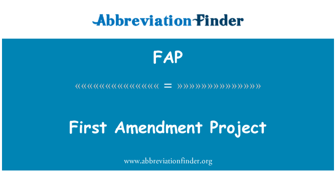 FAP: First Amendment Project
