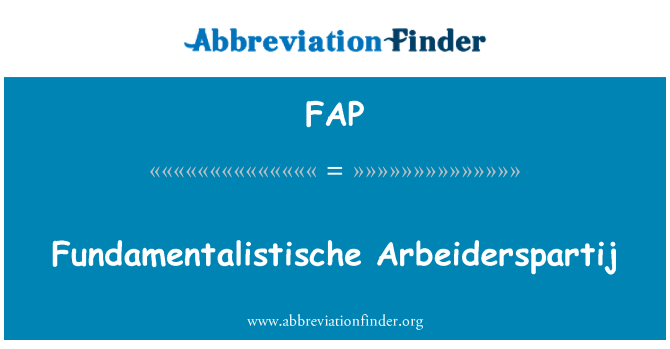 FAP: أربيديرسبارتيج فوندامينتاليستيشي