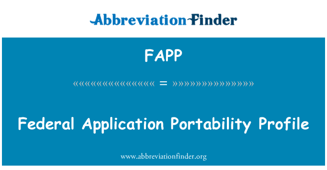 FAPP: Federala program portabilitet profil