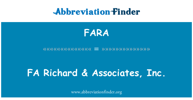 FARA: Richard Immobilisation & Associates, Inc.