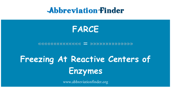 FARCE: Freezing At Reactive Centers of Enzymes