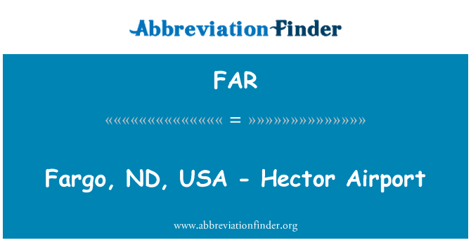 FAR: Fargo, ND, Jungtinės Amerikos Valstijos - Hektoras Airport