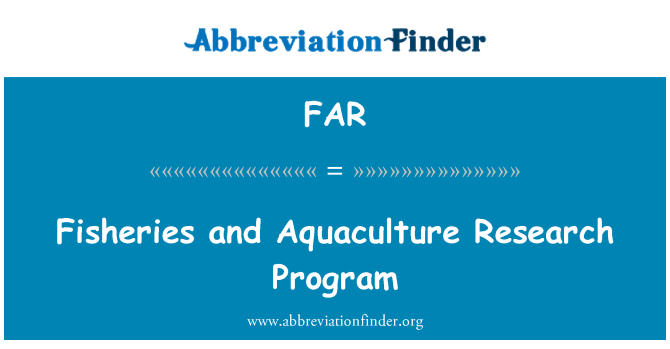 FAR: Pêche Et Aquaculture pwogram rechèch