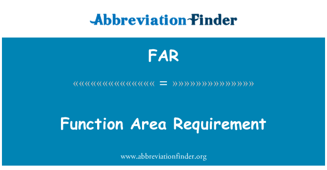 FAR: Funktionen området krav