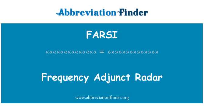 FARSI: Sagedus täiendus Radar