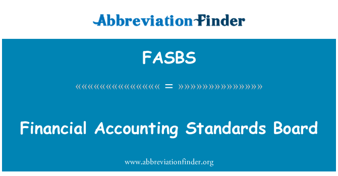 FASBS: פיננסי לתקינה חשבונאית