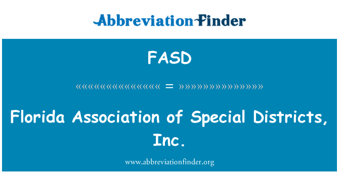 FASD: Associació de Florida dels districtes especials, Inc.