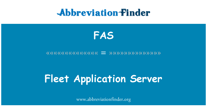 FAS: Fleet lietojumprogrammas serveri