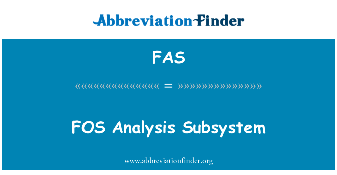 FAS: FOS analüüsi alamsüsteemi