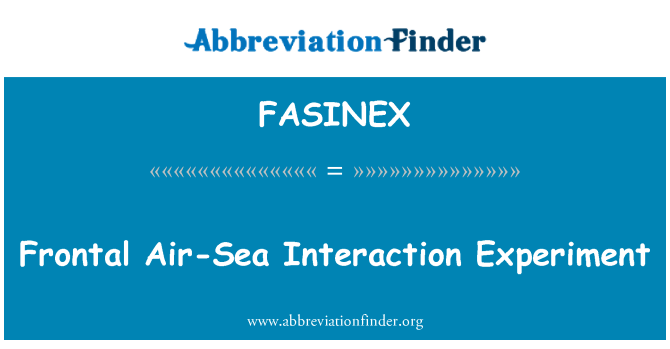 FASINEX: Frontal luft-hav interaktion eksperiment