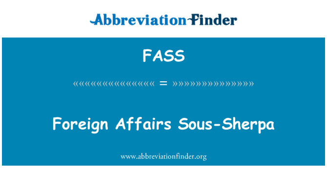 FASS: Külügyi Sous-Serpa