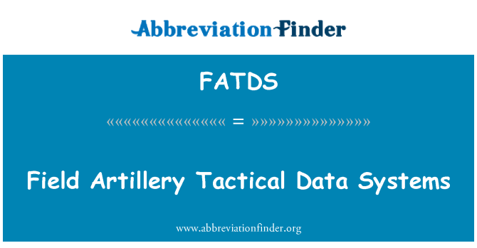 FATDS: Systemy danych taktycznych artylerii polowej