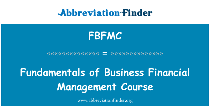 FBFMC: Βασικές αρχές της επιχειρηματική πορεία δημοσιονομικής διαχείρισης