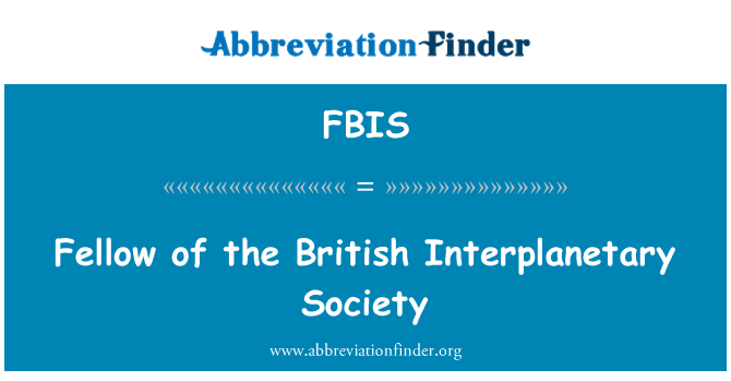 FBIS: Fellow af den britiske interplanetariske samfund