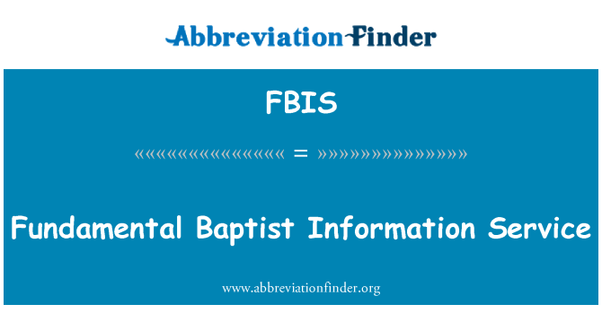 FBIS: Servizz ta ' informazzjoni Baptist fundamentali