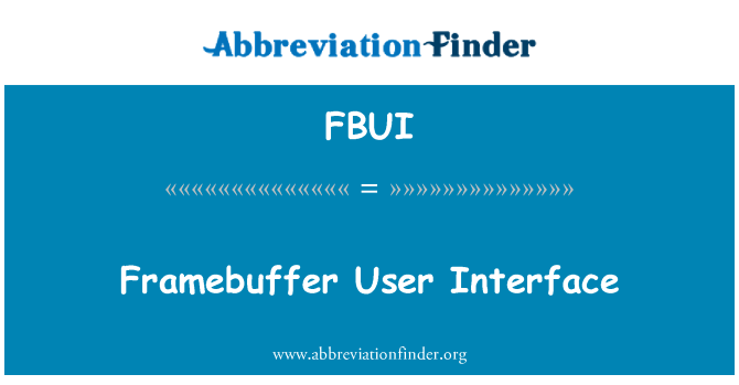 FBUI: Framebuffer-Benutzeroberfläche