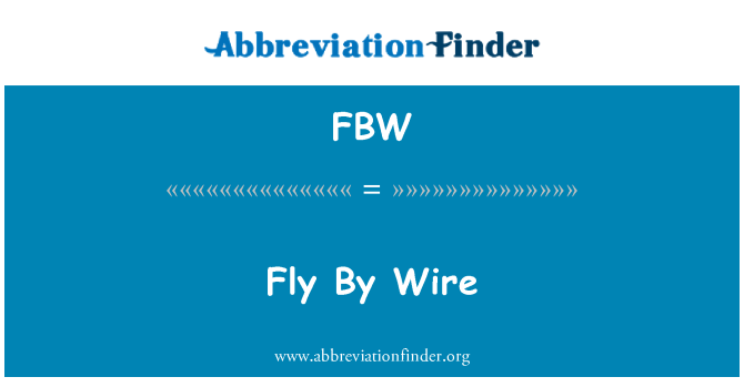 FBW: Volar per cable