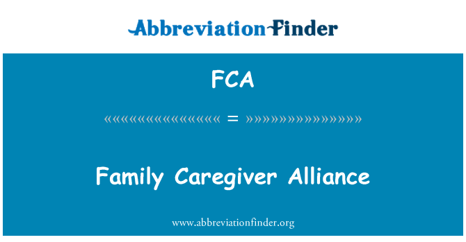 FCA: تحالف الرعاية الأسرية