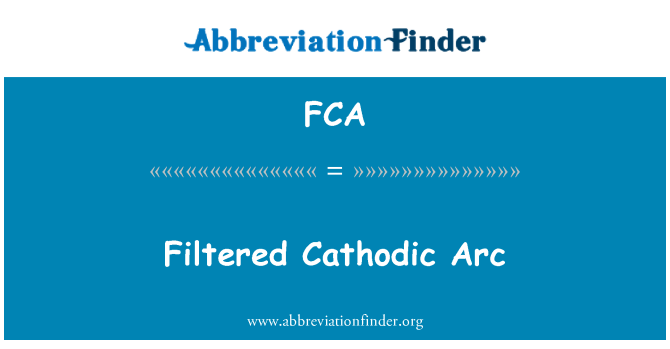 FCA: Arc katodik disaring