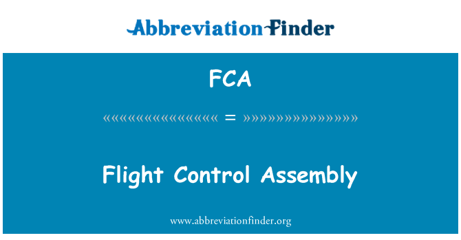 FCA: Flight Control koost