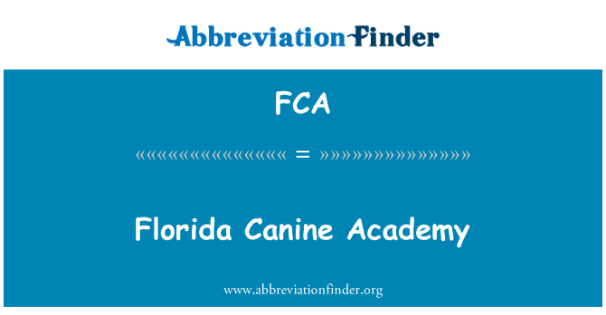 FCA: Florida canina Acadèmia