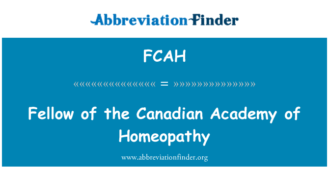 FCAH: Kollegani Kanadan Academy of Homeopatia