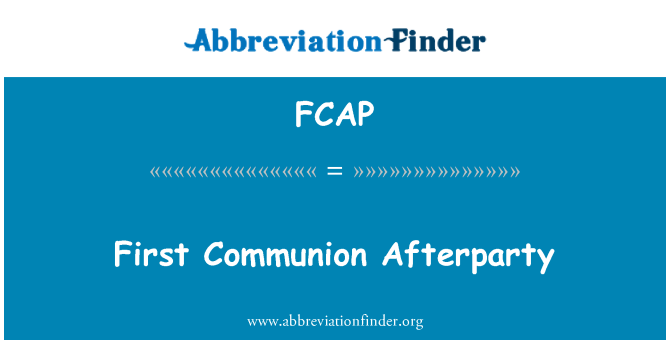 FCAP: První přijímání Afterparty