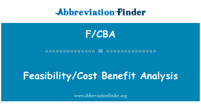 F/CBA: Analiżi tal-benefiċċju fattibilità/spiża